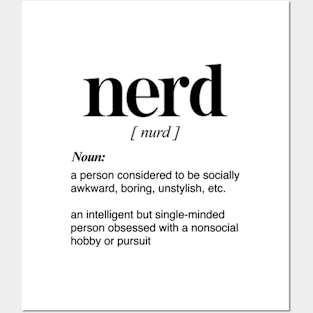 Nerd Definition Posters and Art